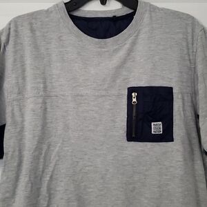 Parish Nation 0506 Grey and Blue T Shirt. Men's XL.